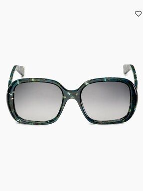 NWT Chloe Gayia 55mm square - Marbled Green-Blue Oversized Women's Sunglasses